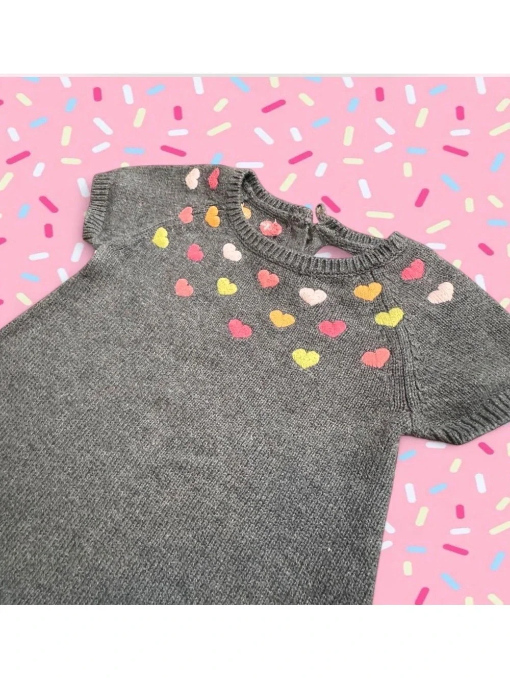 Gymboree gray knit sweater dress 2014